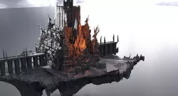 Dark lord Ruins floating high 3D model
