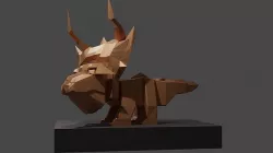 Dinosaur from the Triceratops family Low-poly 3D model