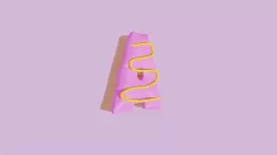 Donut Alphabet A 3D Low-poly 3D model