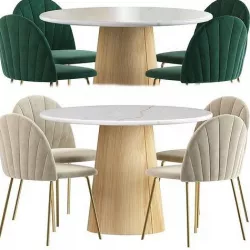 Dubai dining chair 3D model