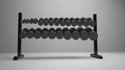 Dumbbell Set with Rack 3D model