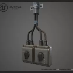 Electrical switch box Low-poly 3D model