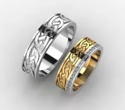 engagement rings Low-poly 3D model