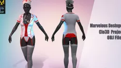 Erotic Nurse Outfit 3D model
