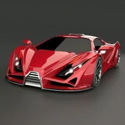 Exona supercar concept  3D model