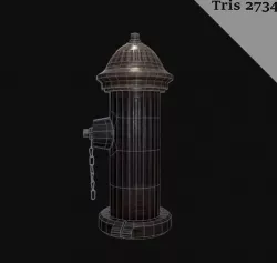 Fire Hydrant Low-poly 3D model