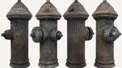 Fire Hydrant Low-poly 3D model