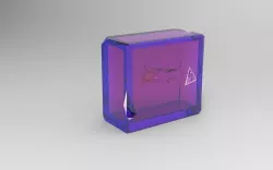 Fish inside a transparent crystal Low-poly 3D model