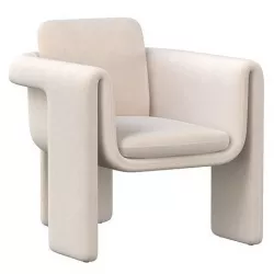 Floria Velvet Armchair 3D model