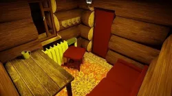 Forest Home with interior inside game ready Low-poly 3D model