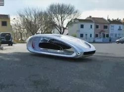 Future sci-fi car vehicle Low-poly 3D model