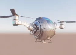  Futuristic Cargo Drone realistic 3d model vray 3D model