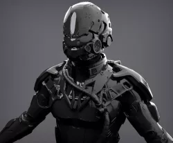 Futuristic Character 3D model