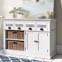 Gerold Wide Drawer Mahogany Sideboard Buffet Console Table 3D model