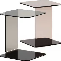 Glass Side Table Shell by Sovet italia 3D model