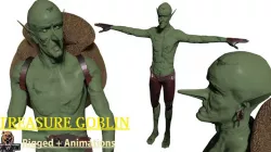 Goblin Animated Game Ready Character Enemy Monster Treasure Boss Low-poly 3D model