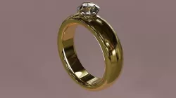 Golden Ring Jewelry 3D model