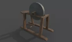 Grindstone Low-poly 3D model