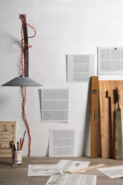Handicraft Tools Papers and Wall Lamp 3D model