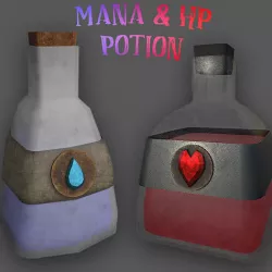 Hp and Mana potion 3D model