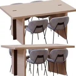 IKEA dining table and chair  3D model