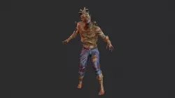 Infected Zombie - Rigged Game Ready Low-poly 3D model Low-poly 3D model