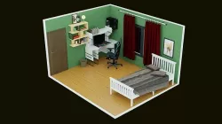 Isometric room 3D model