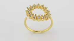 Jewelry sun shaped ring printable R69 3D model