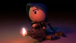 Jinx Arcane Chibi     Animation and 3D printing model Low-poly 3D model