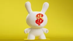 Kidrobot Andy Warhol 20 Dollar Sign 1982 Dunny 3D model