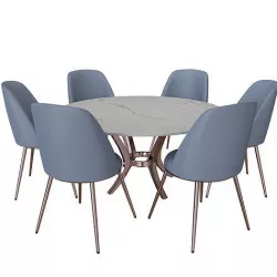 Kitchen dining table chairs 3D model