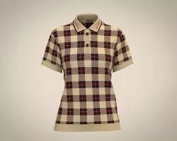 Ladies print Polo 3D model