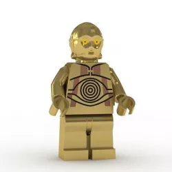 LEGO Minfigure C3PO 3D model