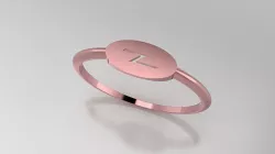 Lightning bolt shaped jewelry ring printable R43 3D model