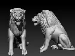 lions 3D model