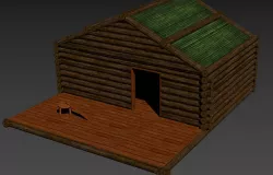 Log Cabin  - Game Ready Low-poly 3D model