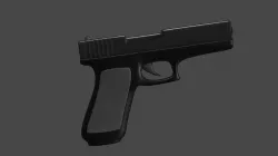 Low poly gun Low-poly 3D model