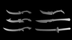 Low Poly Swords Models Low-poly 3D model