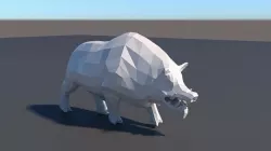 Lowpoly boar 3D model