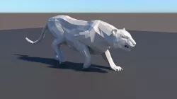 Lowpoly tiger animal animation  3D model