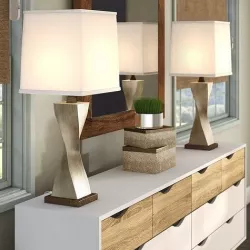 Lubin Champagne Gold Anqitue Bronze Table Lamp Set 3D model