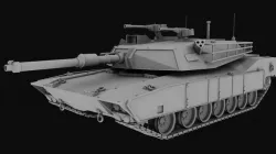 M1 Abrams Tank Low-poly 3D model