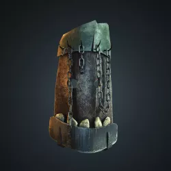 Mask with chain Low-poly 3D model