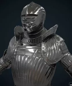 Maximilian armor Low-poly 3D model