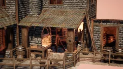 Medieval forge Low-poly 3D model
