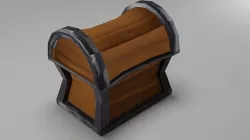 medieval stylized chest Low-poly 3D model