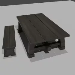 Medieval table 3D model