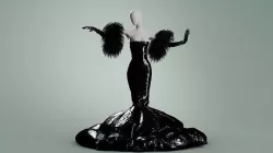 Miss Sohee X Christian Cowan Black Dress with sleeves 3D model