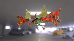 Mom dragonfly Low-poly 3D model