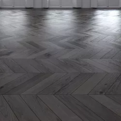 Oak Chevron dark floor 3D model